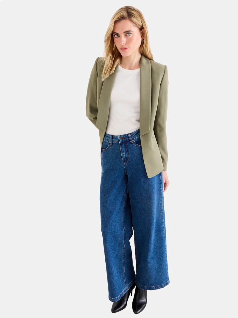 BLAZER MUJER ASH MANGA LARGA LISO - 4