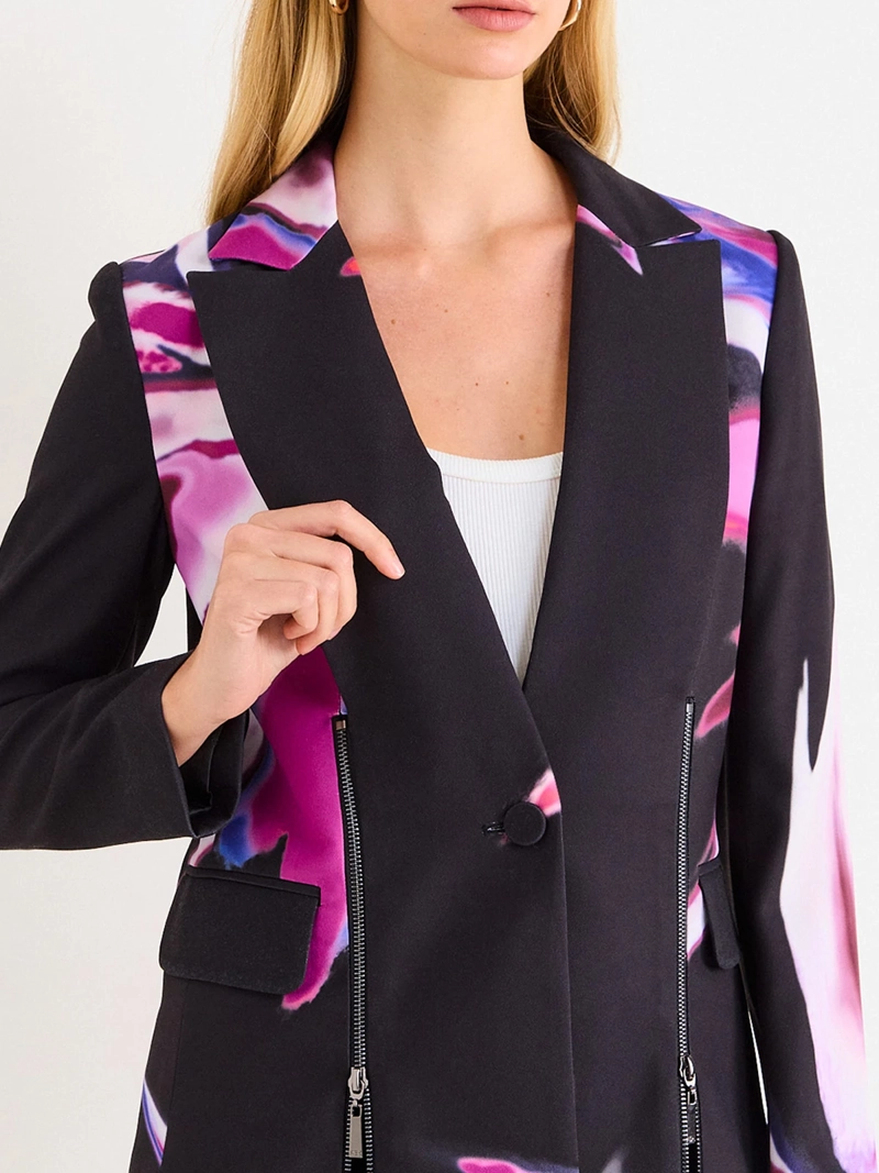 BLAZER MUJER ASH MANGA LARGA ESTAMPADO - 3