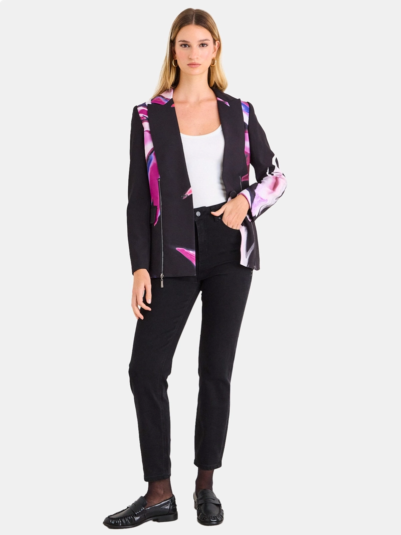BLAZER MUJER ASH MANGA LARGA ESTAMPADO - 4
