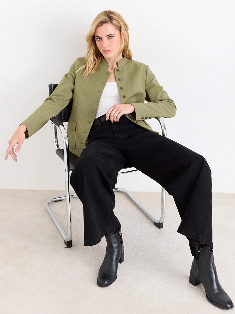 CHAQUETA MUJER ASH CUELLO MAO MANGA LARGA - 4