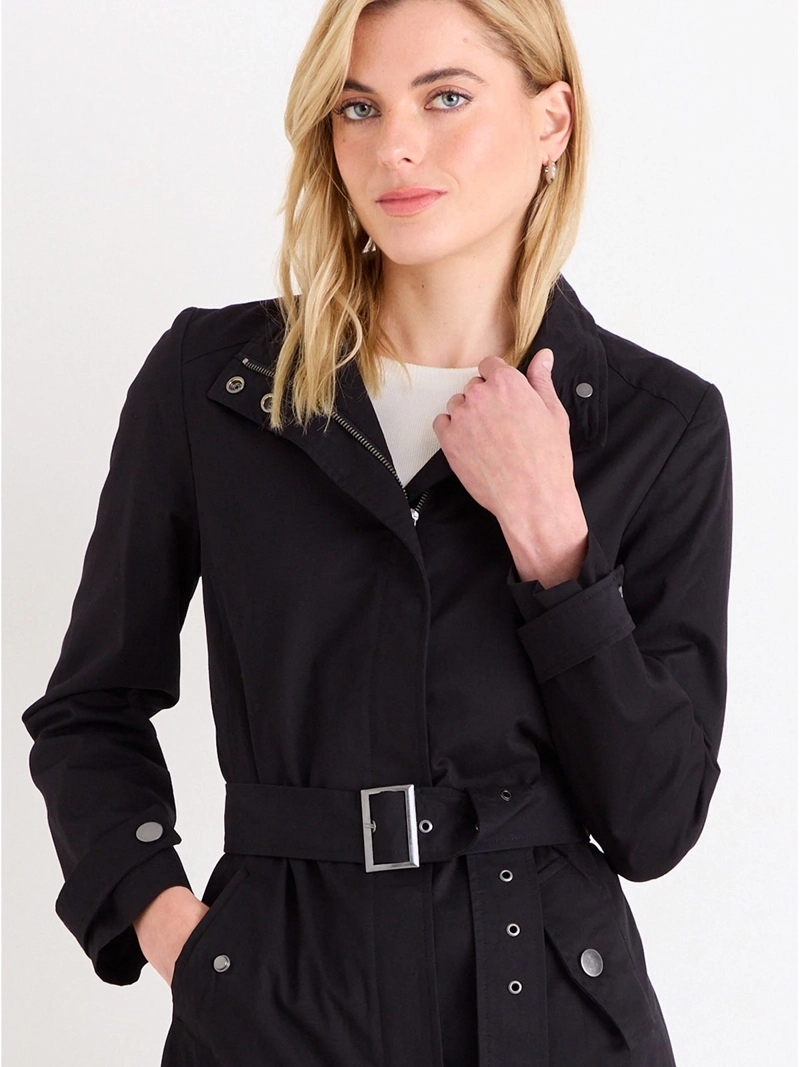 TRENCH MUJER ASH CUELLO ALTO  - 3