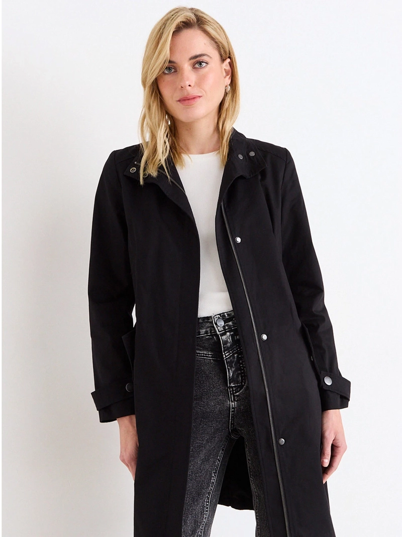 TRENCH MUJER ASH CUELLO ALTO  - 1