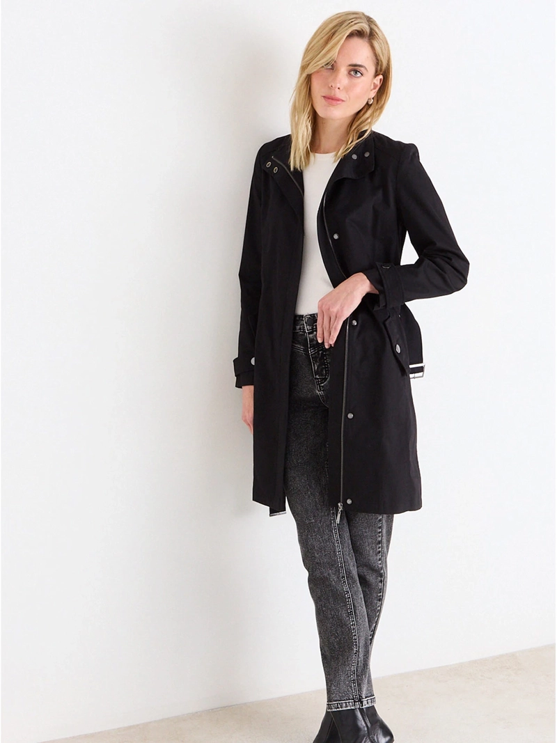 TRENCH MUJER ASH CUELLO ALTO  - 4