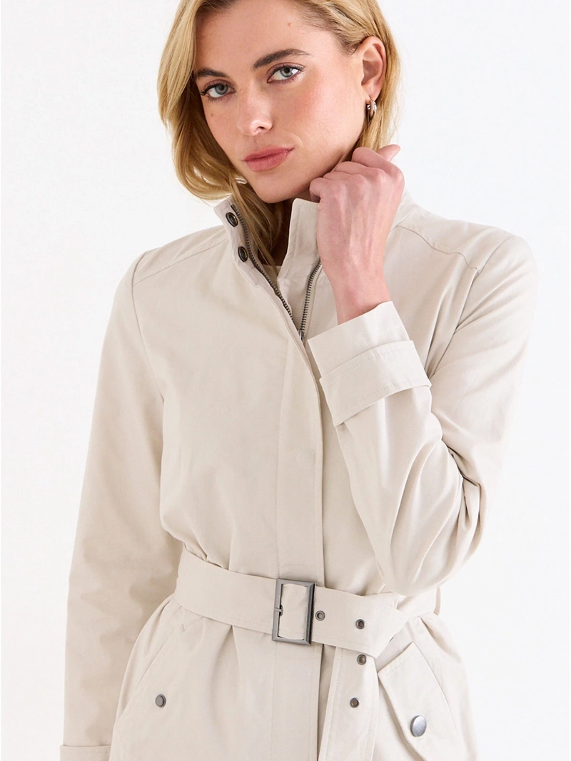TRENCH MUJER ASH CUELLO ALTO  - 3