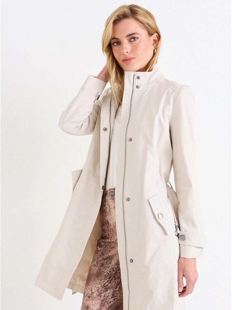 TRENCH MUJER ASH CUELLO ALTO  - 1