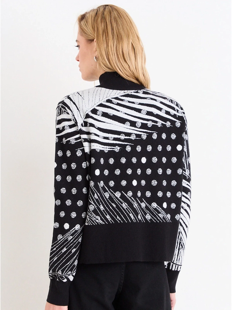 SWEATER MUJER ASH CUELLO ALTO ACANALADO - 2
