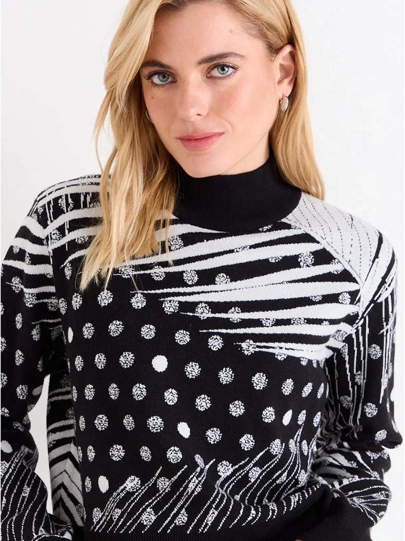 SWEATER MUJER ASH CUELLO ALTO ACANALADO - 3