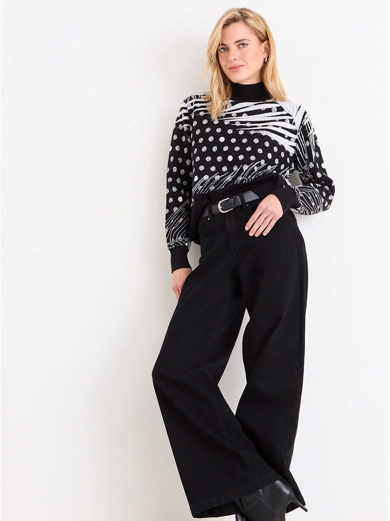 SWEATER MUJER ASH CUELLO ALTO ACANALADO - 4