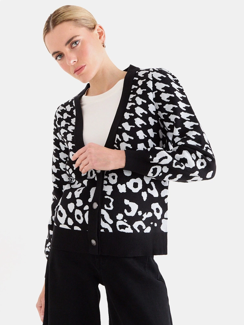 CARDIGAN MUJER ASH ESCOTE EN V  - 1