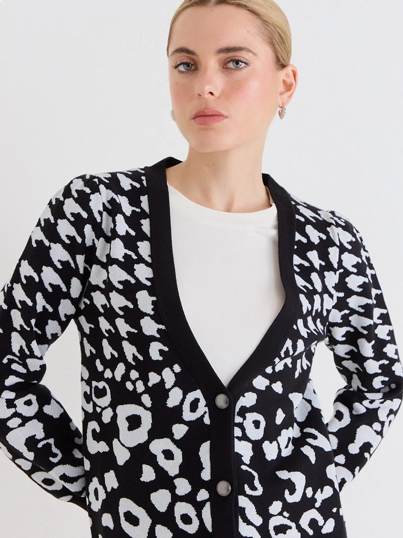 CARDIGAN MUJER ASH ESCOTE EN V  - 3