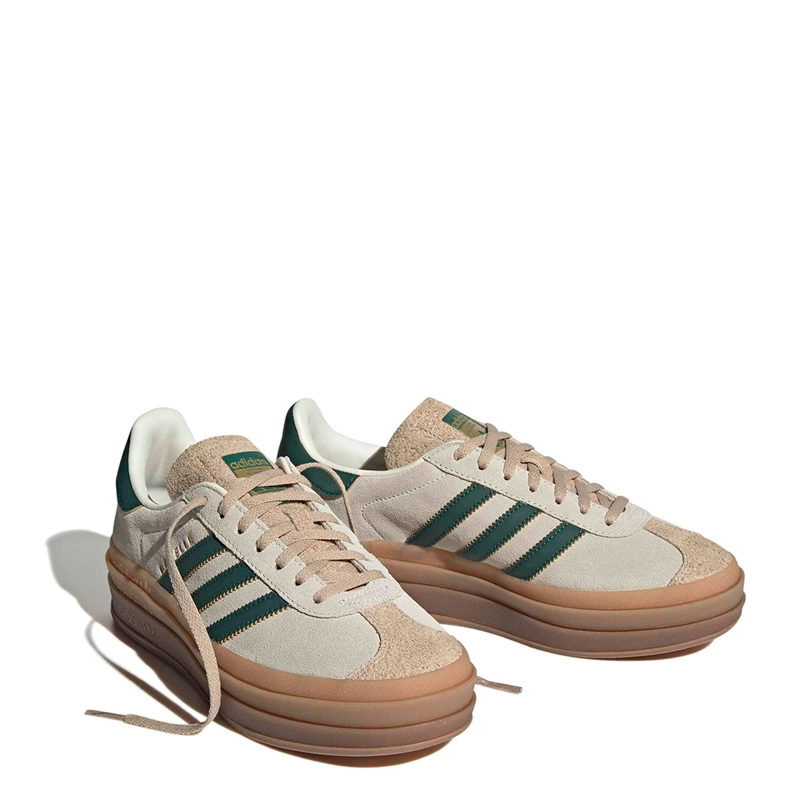 ZAPATILLAS MUJER ADIDAS ORIGINALS URBANAS BLANCO GAZELLE BOLD CUERO - 3