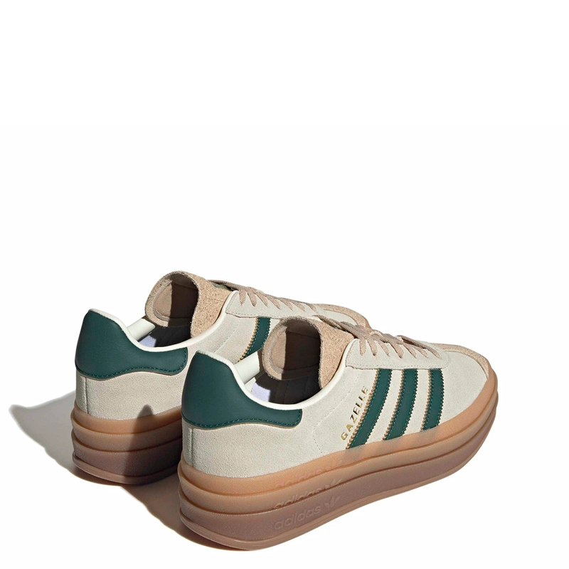 ZAPATILLAS MUJER ADIDAS ORIGINALS URBANAS BLANCO GAZELLE BOLD CUERO - 4