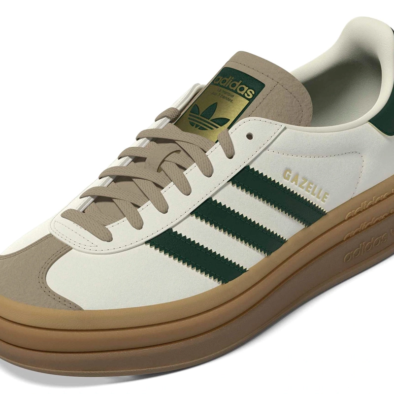 ZAPATILLAS MUJER ADIDAS ORIGINALS URBANAS BLANCO GAZELLE BOLD CUERO - 8