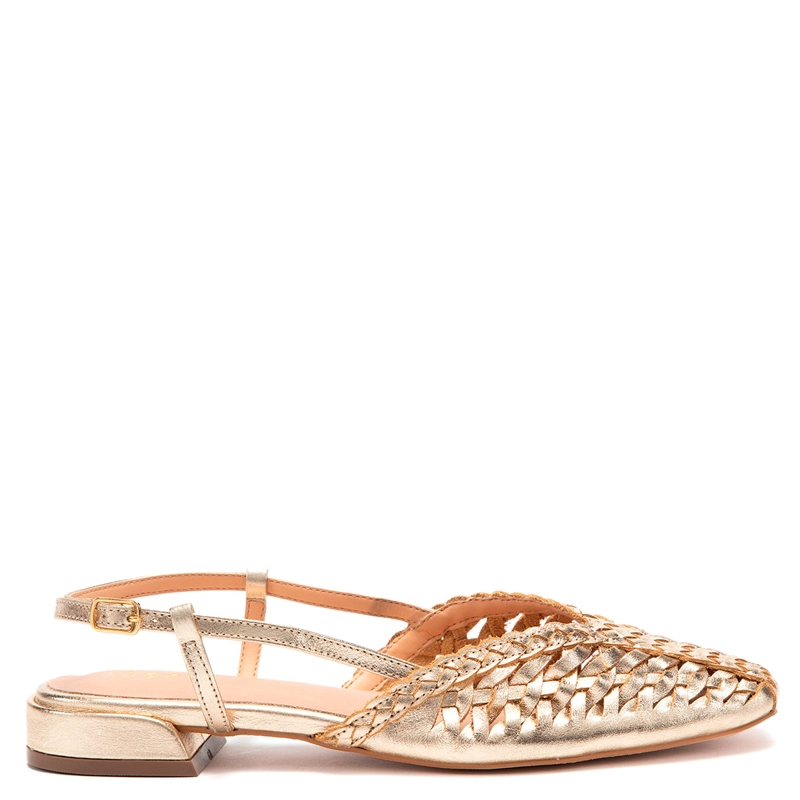 ZAPATOS MUJER GACEL DORADO ANDRE CUERO - 1