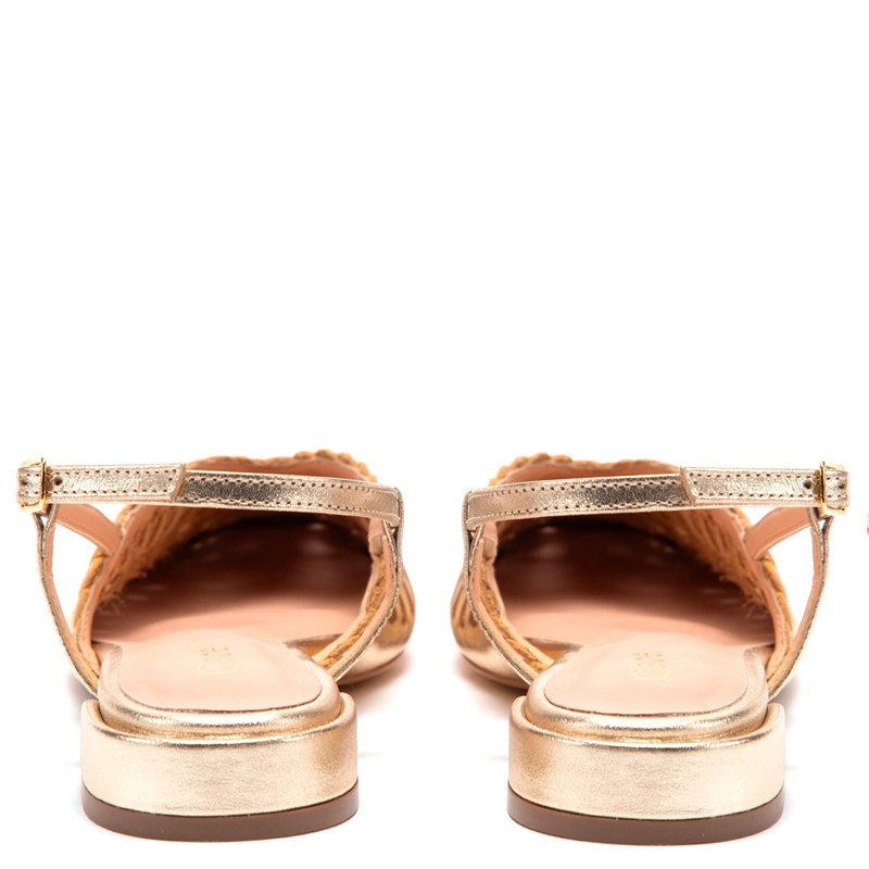 ZAPATOS MUJER GACEL DORADO ANDRE CUERO - 5