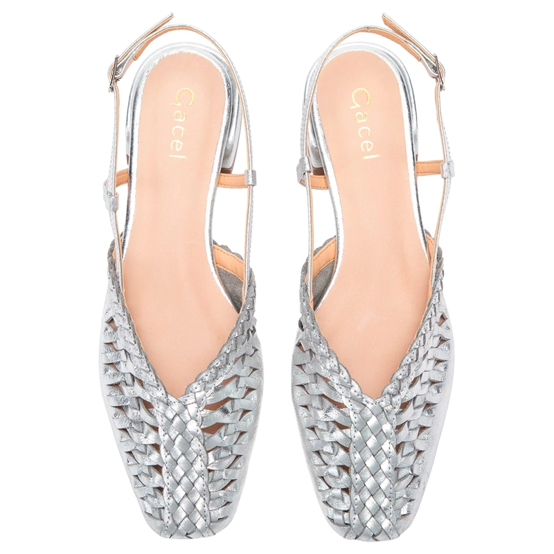 ZAPATOS MUJER GACEL PLATEADO ANDRE CUERO - 4