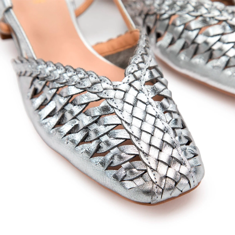 ZAPATOS MUJER GACEL PLATEADO ANDRE CUERO - 6