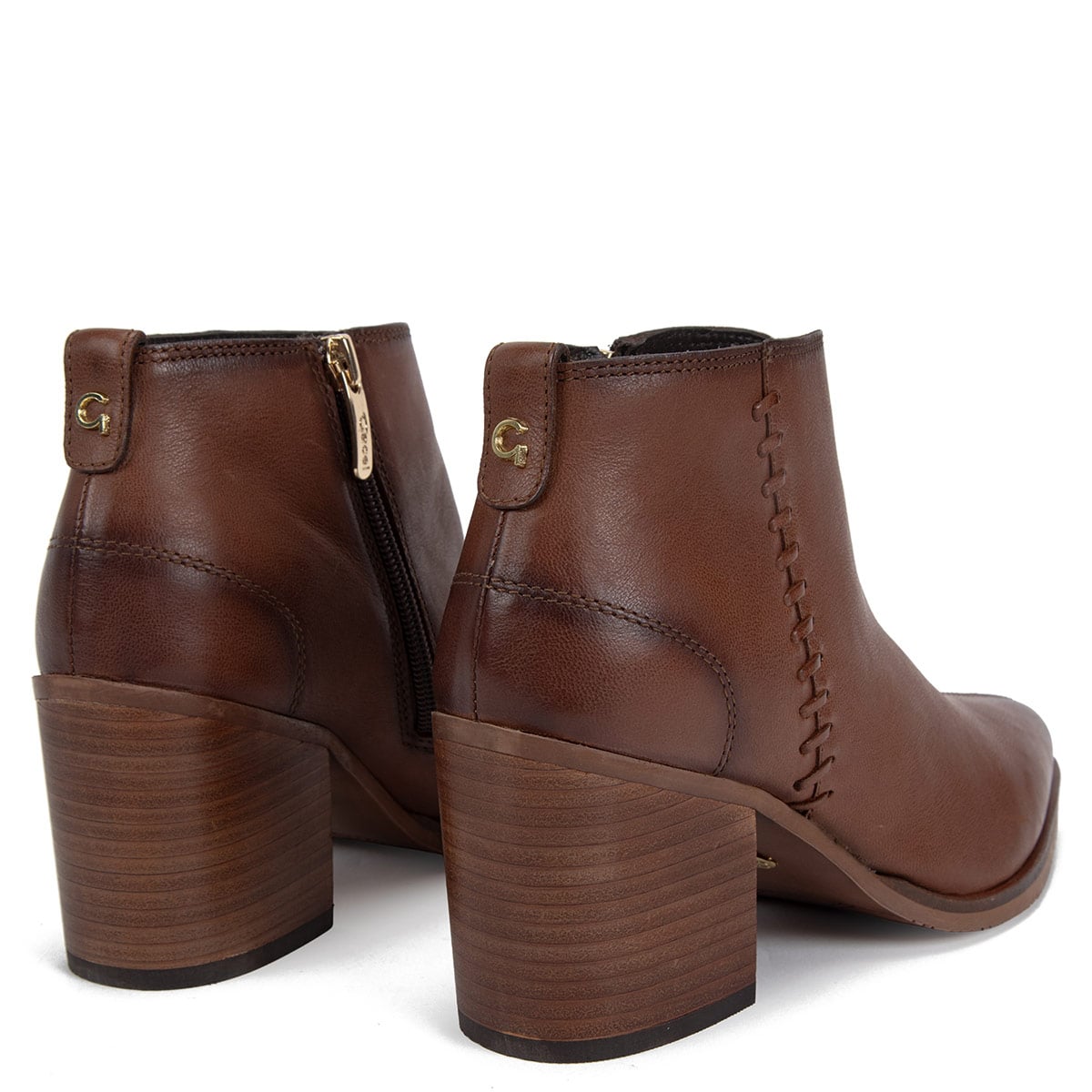 BOTINES MUJER GACEL CAFÉ BRUNA CUERO - 4
