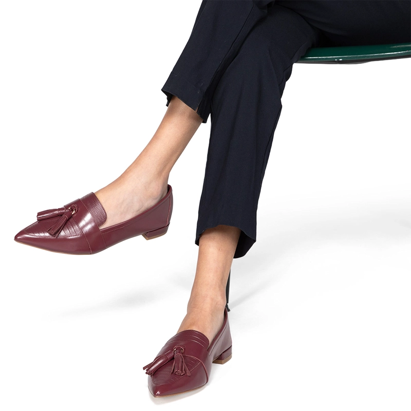 ZAPATOS MUJER GACEL BURDEO HAIMI CUERO - 2