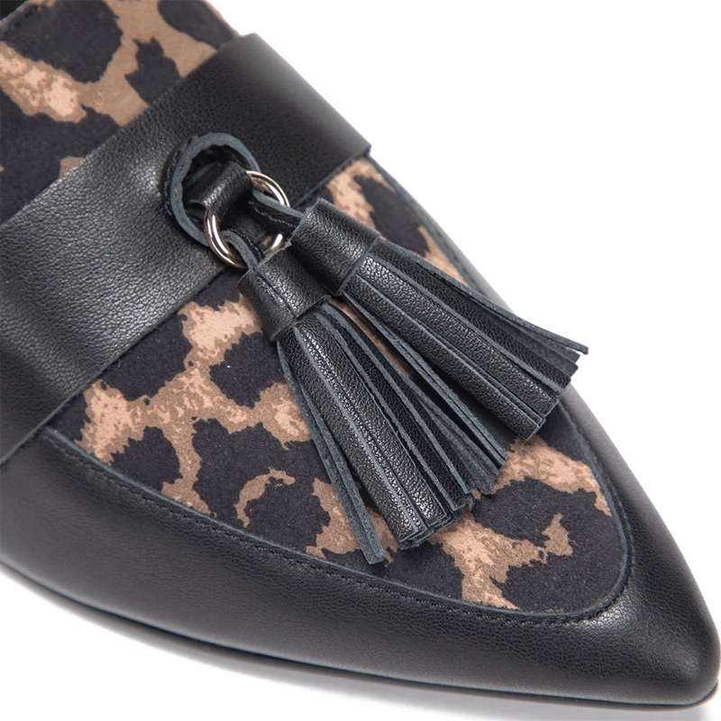 ZAPATOS MUJER GACEL NEGRO HAIMI CUERO - 6