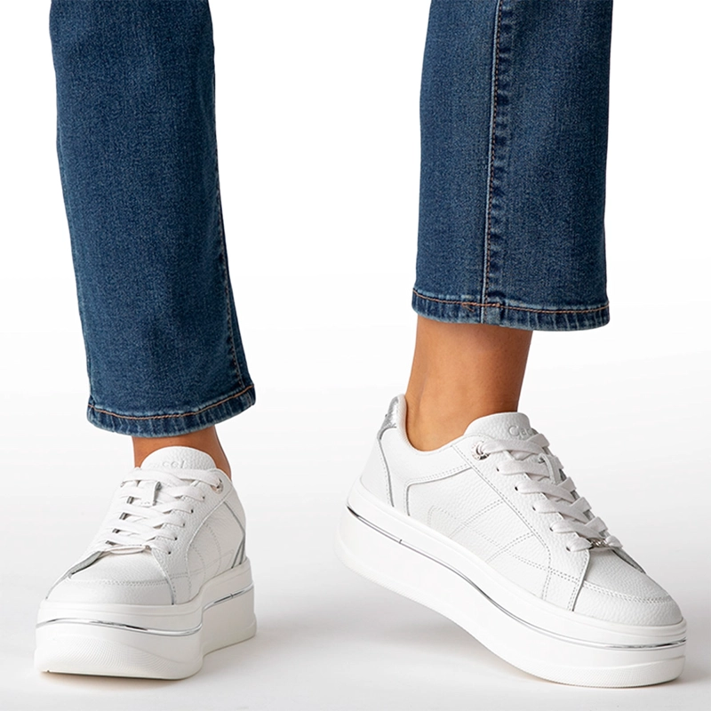 ZAPATILLAS MUJER GACEL CASUALES BLANCO ISADORA CUERO - 2