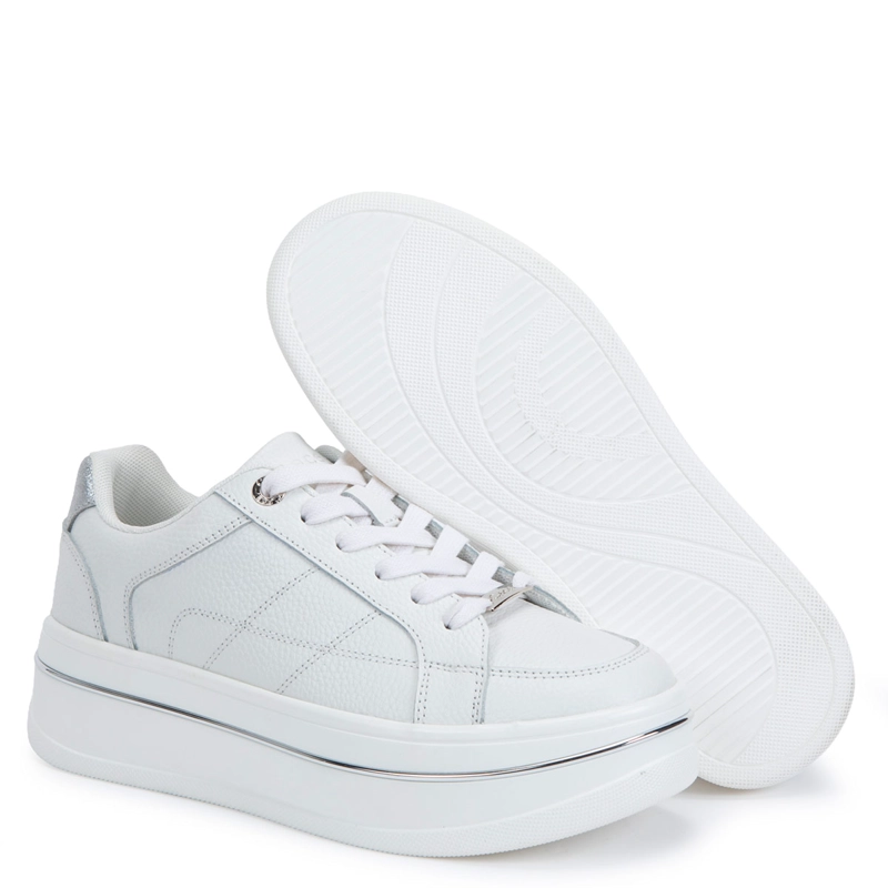 ZAPATILLAS MUJER GACEL CASUALES BLANCO ISADORA CUERO - 5