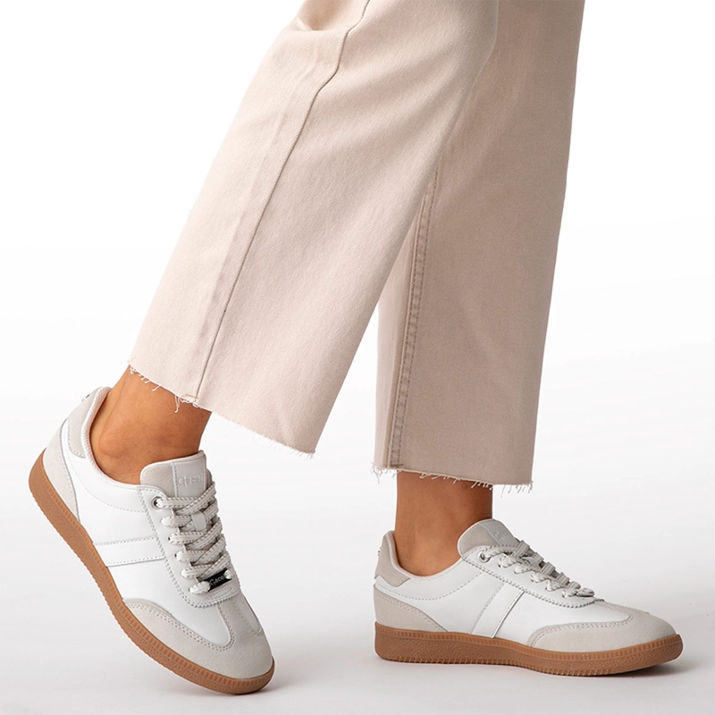 ZAPATILLAS MUJER GACEL CASUALES BLANCO MUNA CUERO - 2