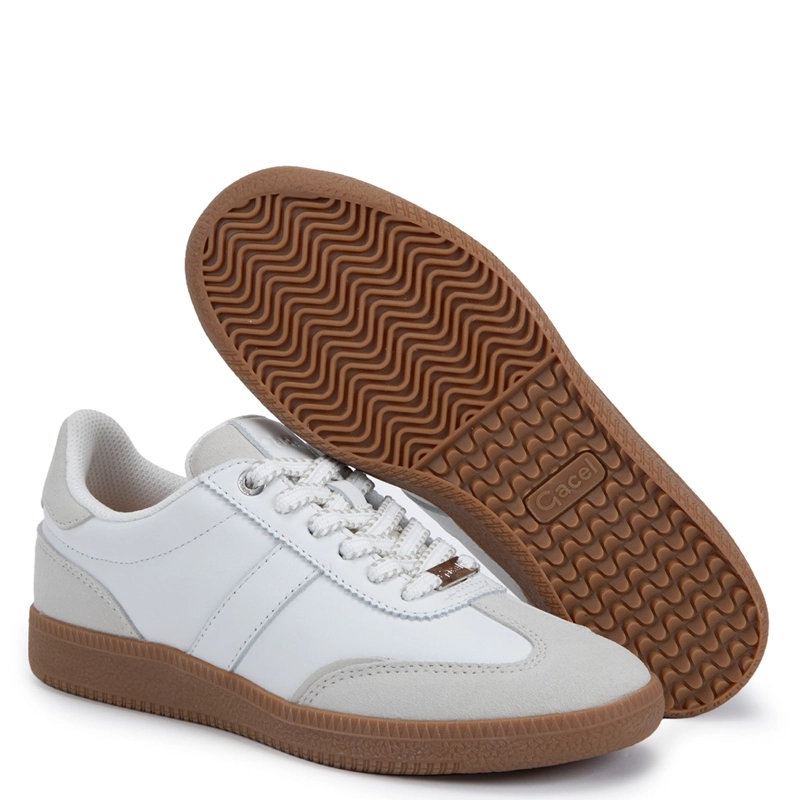 ZAPATILLAS MUJER GACEL CASUALES BLANCO MUNA CUERO - 5