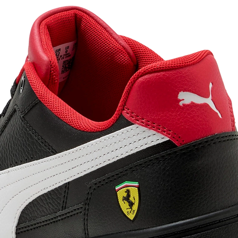 ZAPATILLAS HOMBRE PUMA DEPORTIVAS NEGRO FERRARI CAVEN III CUERO - 6