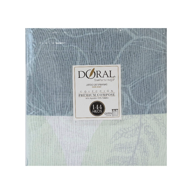 JUEGO DE SÁBANAS DORAL ESTAMPADA 144 HILOS 1.5 PLAZAS DAISY - 4