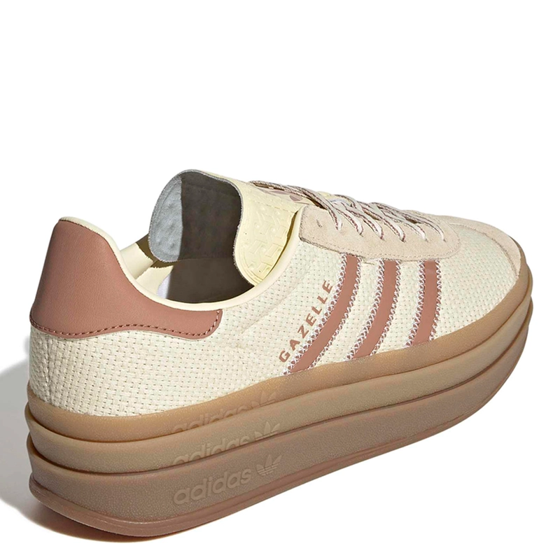 ZAPATILLAS MUJER ADIDAS ORIGINALS CASUALES CREMA GAZELLE BOLD CUERO - 4