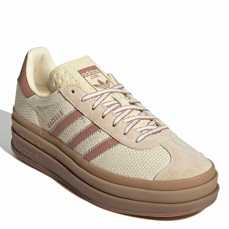 ZAPATILLAS MUJER ADIDAS ORIGINALS CASUALES CREMA GAZELLE BOLD CUERO - 2