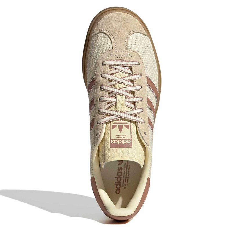 ZAPATILLAS MUJER ADIDAS ORIGINALS CASUALES CREMA GAZELLE BOLD CUERO - 5