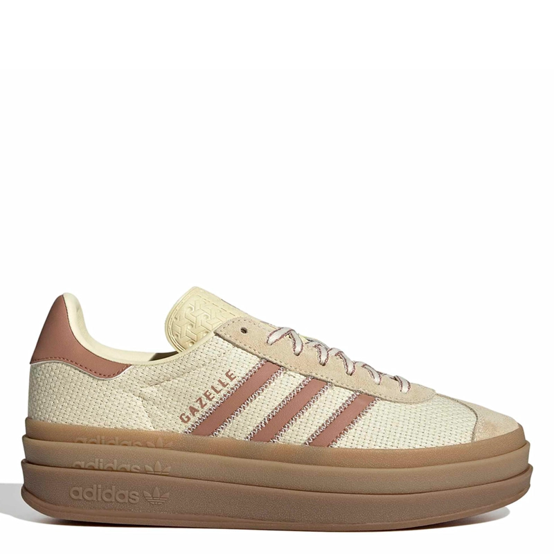 ZAPATILLAS MUJER ADIDAS ORIGINALS CASUALES CREMA GAZELLE BOLD CUERO - 1