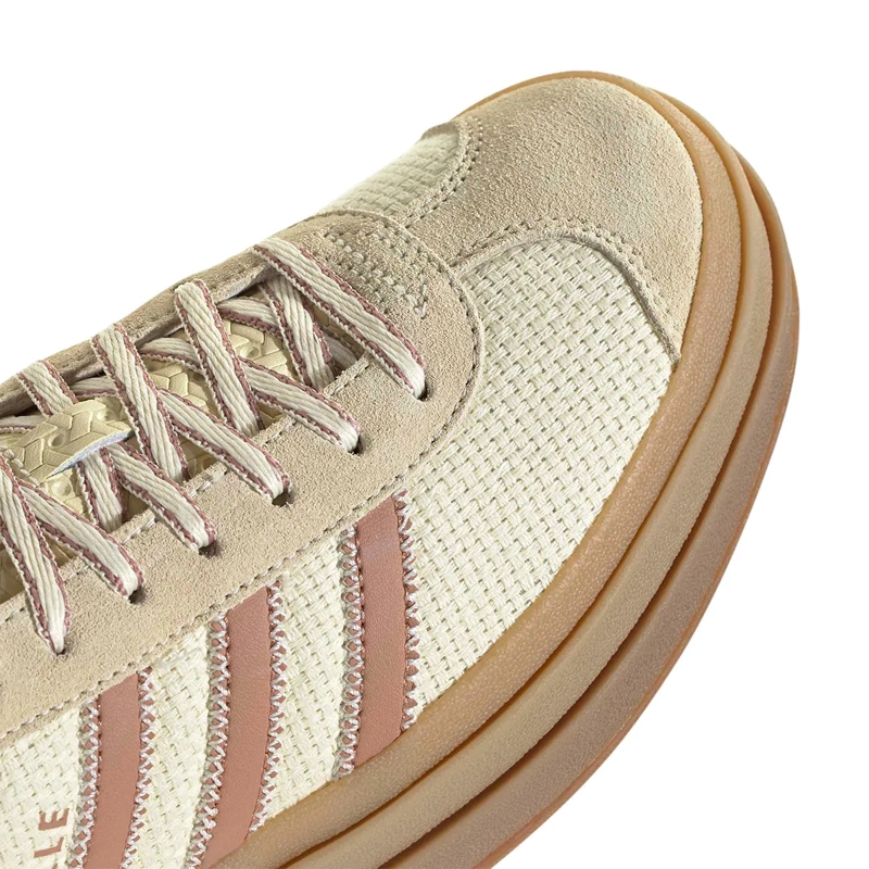 ZAPATILLAS MUJER ADIDAS ORIGINALS CASUALES CREMA GAZELLE BOLD CUERO - 7