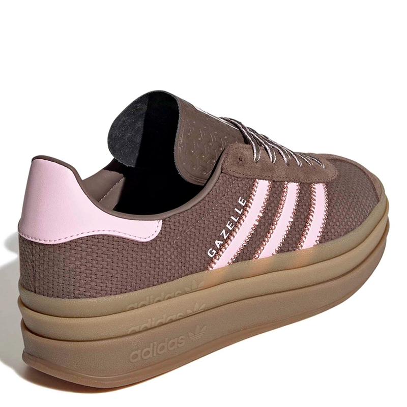 ZAPATILLAS MUJER ADIDAS ORIGINALS CASUALES CAFÉ GAZELLE BOLD CUERO - 4