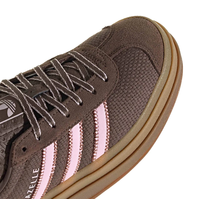 ZAPATILLAS MUJER ADIDAS ORIGINALS CASUALES CAFÉ GAZELLE BOLD CUERO - 7
