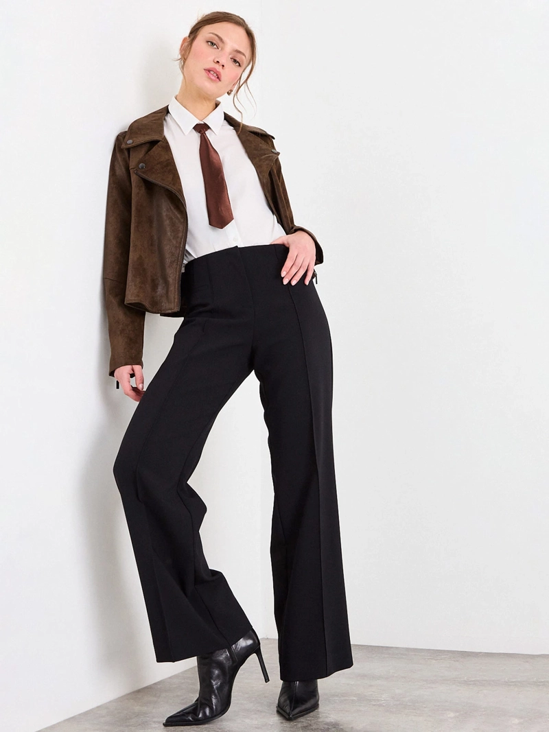PANTALÓN MUJER IO REGULAR FIT LISO - 1