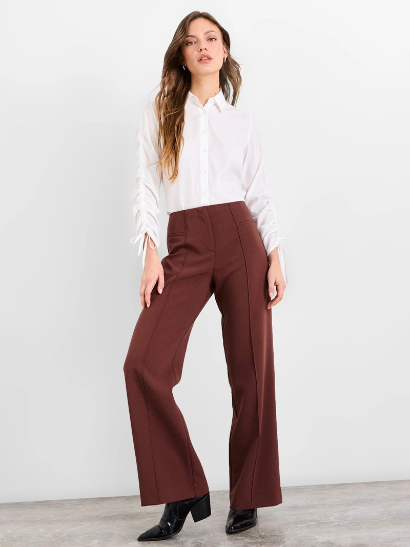 PANTALÓN MUJER IO REGULAR FIT LISO - 1