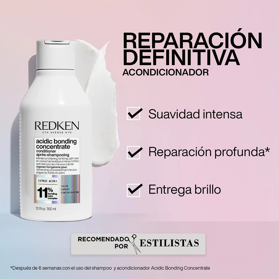 SET REPARACIÓN REDKEN ACIDIC BONDING CONCENTRATE SHAMPOO 300ML+ACONDICIONADOR 300ML - 3