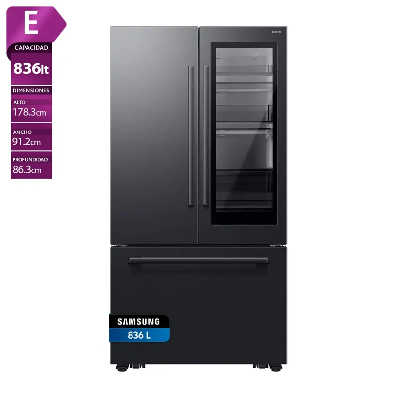 REFRIGERADOR FRENCH DOOR SAMSUNG RF80H30JEFZS 836L NO FROST GRAFITO - 1