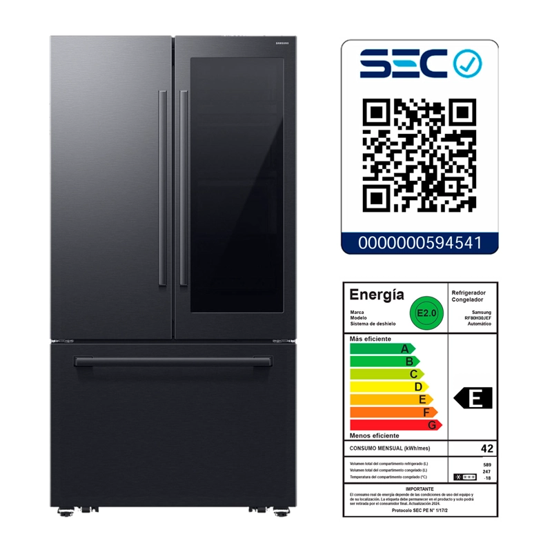 REFRIGERADOR FRENCH DOOR SAMSUNG RF80H30JEFZS 836L NO FROST GRAFITO - 13
