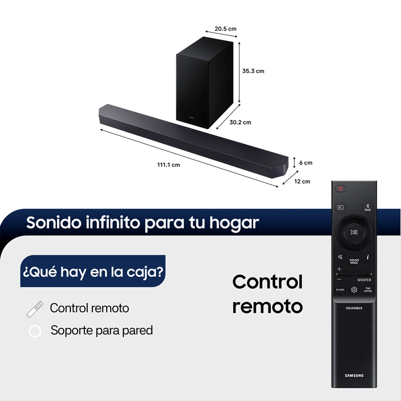 SOUNDBAR BLUETOOTH SAMSUNG Q-SERIES HW-Q600H 3.1.2 SUBWOOFER (2026) - 3