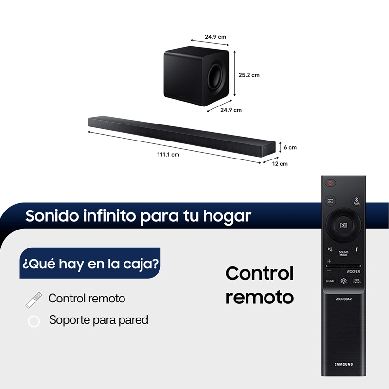 SOUNDBAR BLUETOOTH SAMSUNG Q-SERIES HW-Q800H 5.1.2 SUBWOOFER (2026) - 3