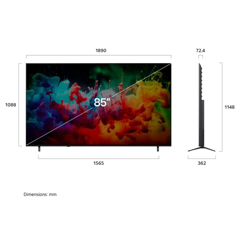 SMART TV LG QNED 4K UHD 85” 85QNED70BSA - 3
