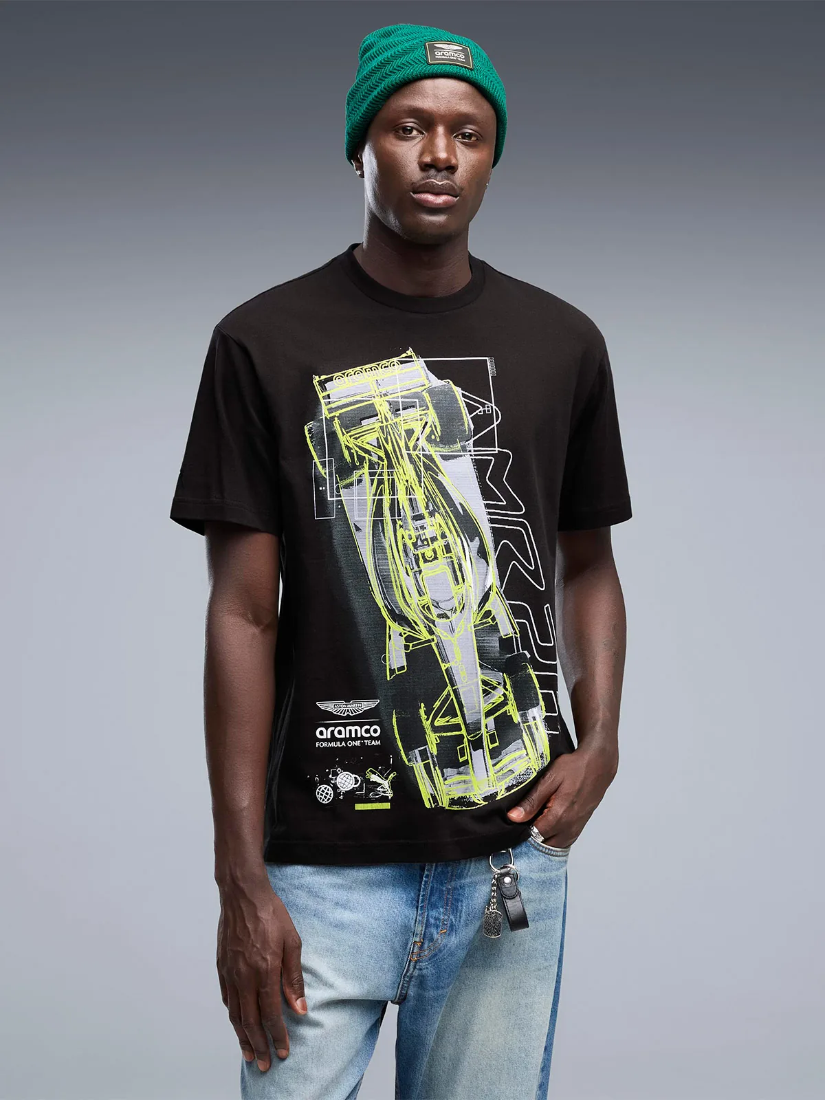 POLERA HOMBRE PUMA ALGODÓN F1 ASTON MARTIN - 1