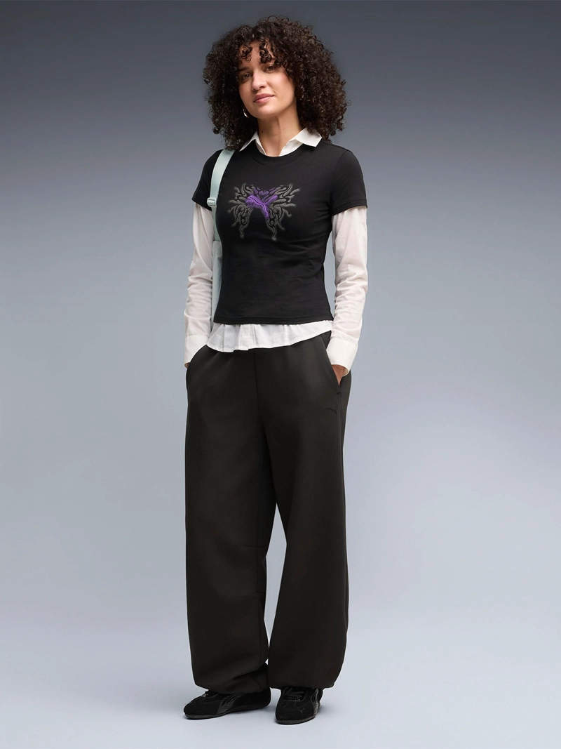 PANTALÓN BUZO MUJER PUMA RELAXED BARREL - 5
