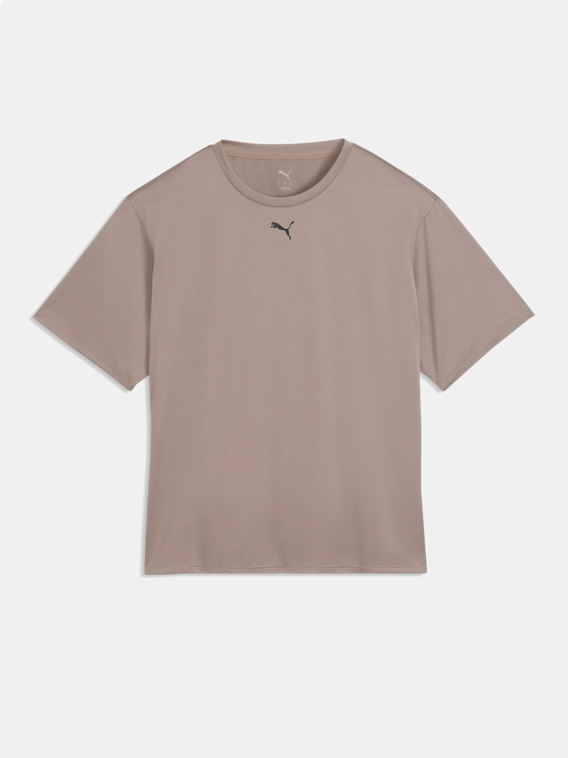 POLERA ENTRENAMIENTO MUJER PUMA ESSENTIALS RELAXED BEIGE