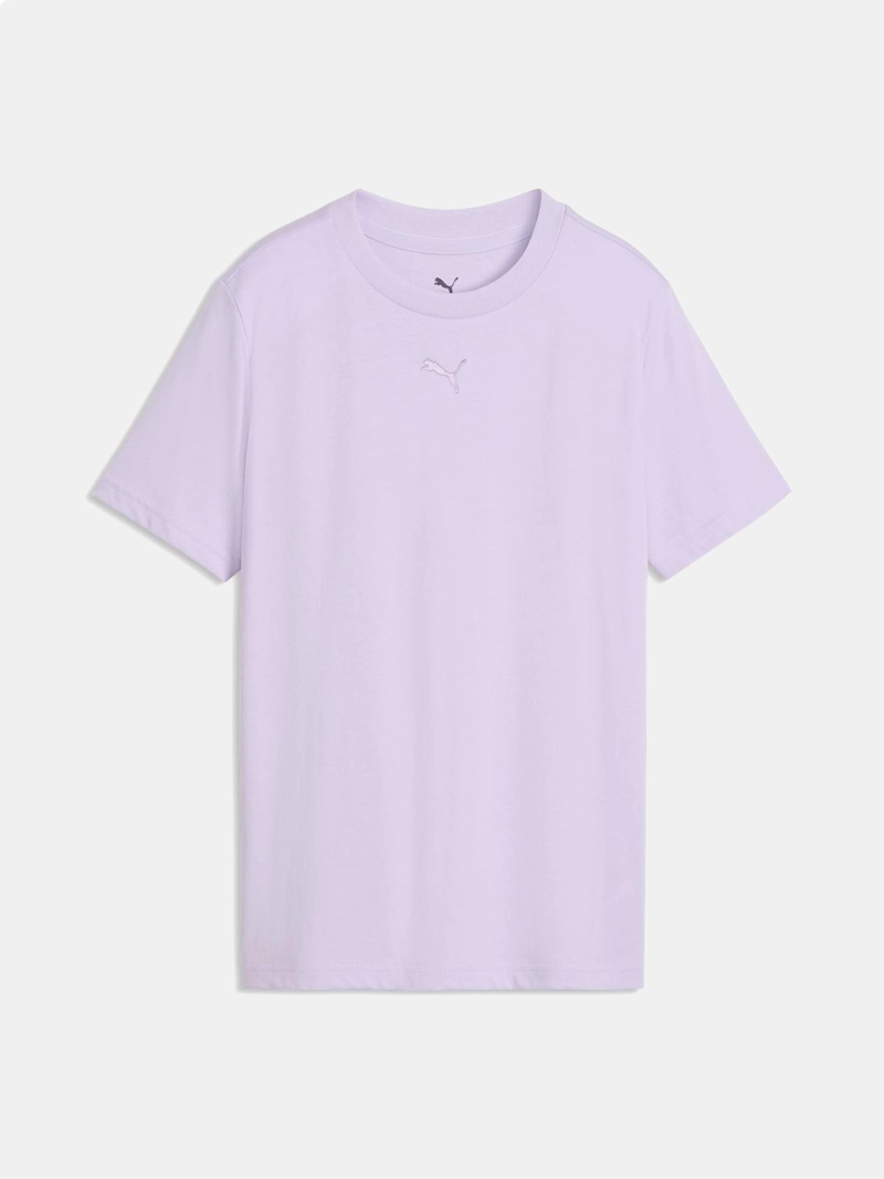 POLERA MUJER PUMA ESSENTIALS CAT LOGO ALGODÓN MORADO - 3