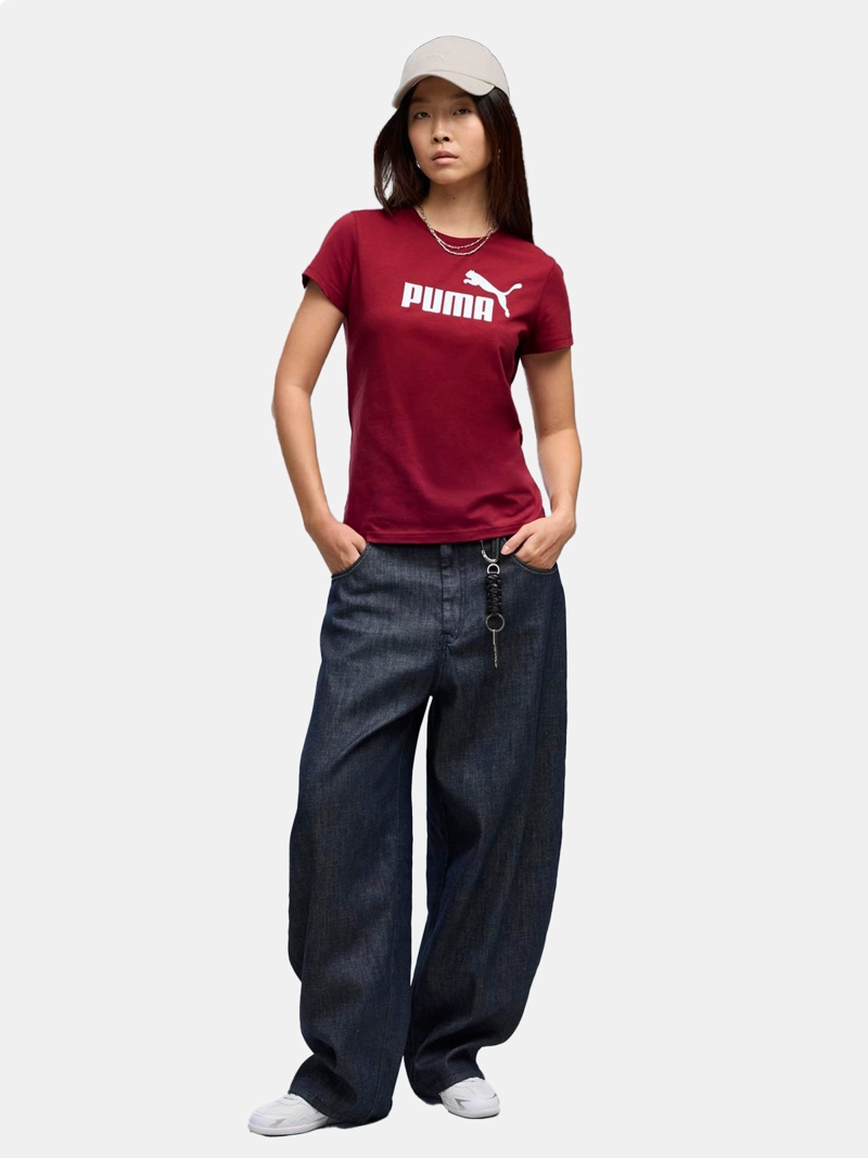 POLERA MUJER PUMA ESSENTIALS LOGO ROJO - 3